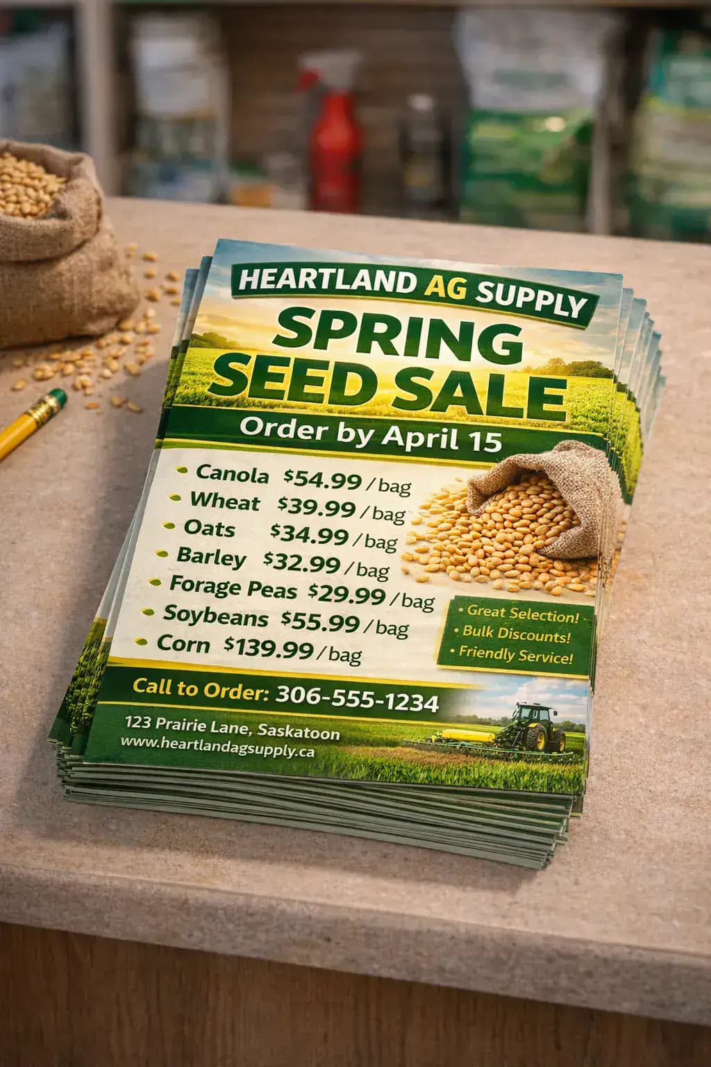 Seasonal Promo Flyer — Flyer design example for Saskatchewan businesses — True Color Display Printing