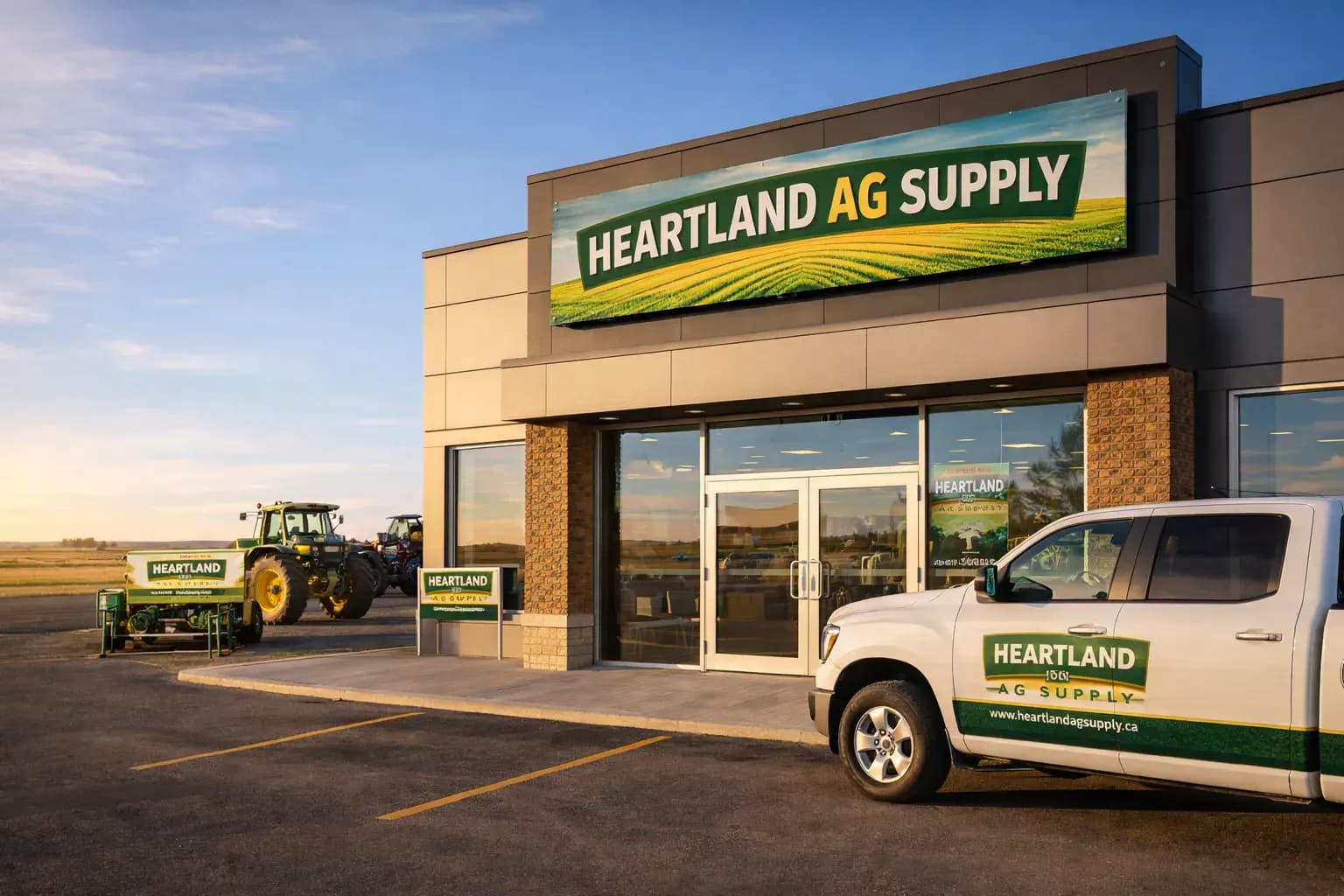 Equipment Dealer Fascia — ACP Sign design example for Saskatchewan businesses — True Color Display Printing