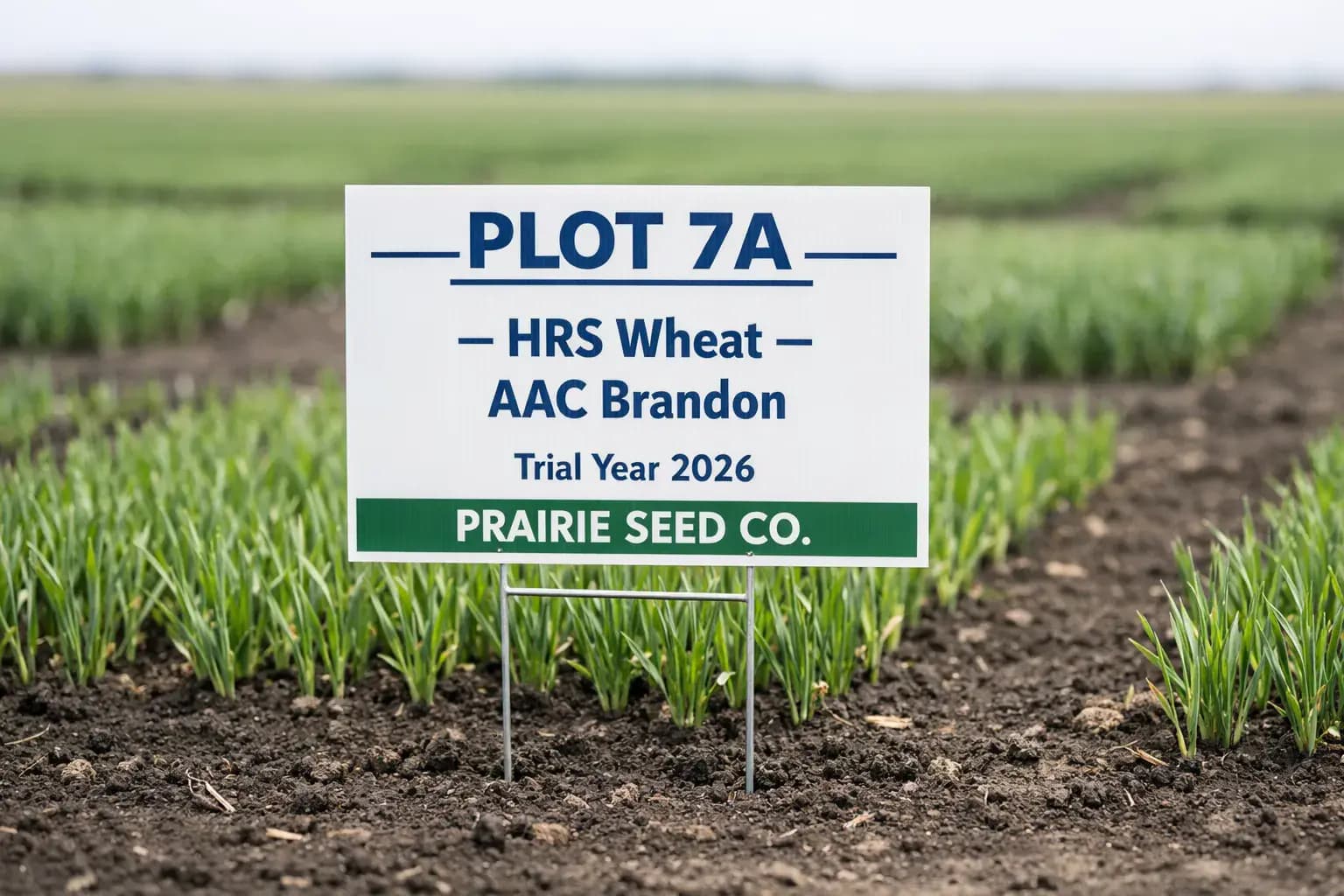 Crop Plot Marker — Coroplast Sign design example for Saskatchewan businesses — True Color Display Printing