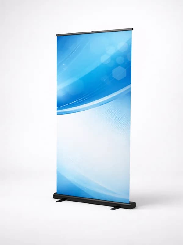 Economy retractable banner stand for Saskatoon event or trade show — True Color Display Printing, Saskatoon SK