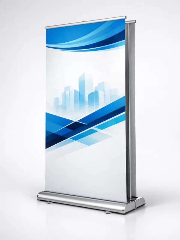 Premium double-sided retractable banner stand for Saskatoon business — True Color Display Printing, Saskatoon SK