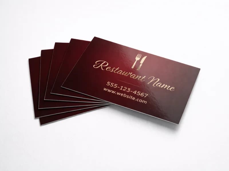 Restaurant and retail business cards printed in Saskatoon — True Color Display Printing, Saskatoon SK
