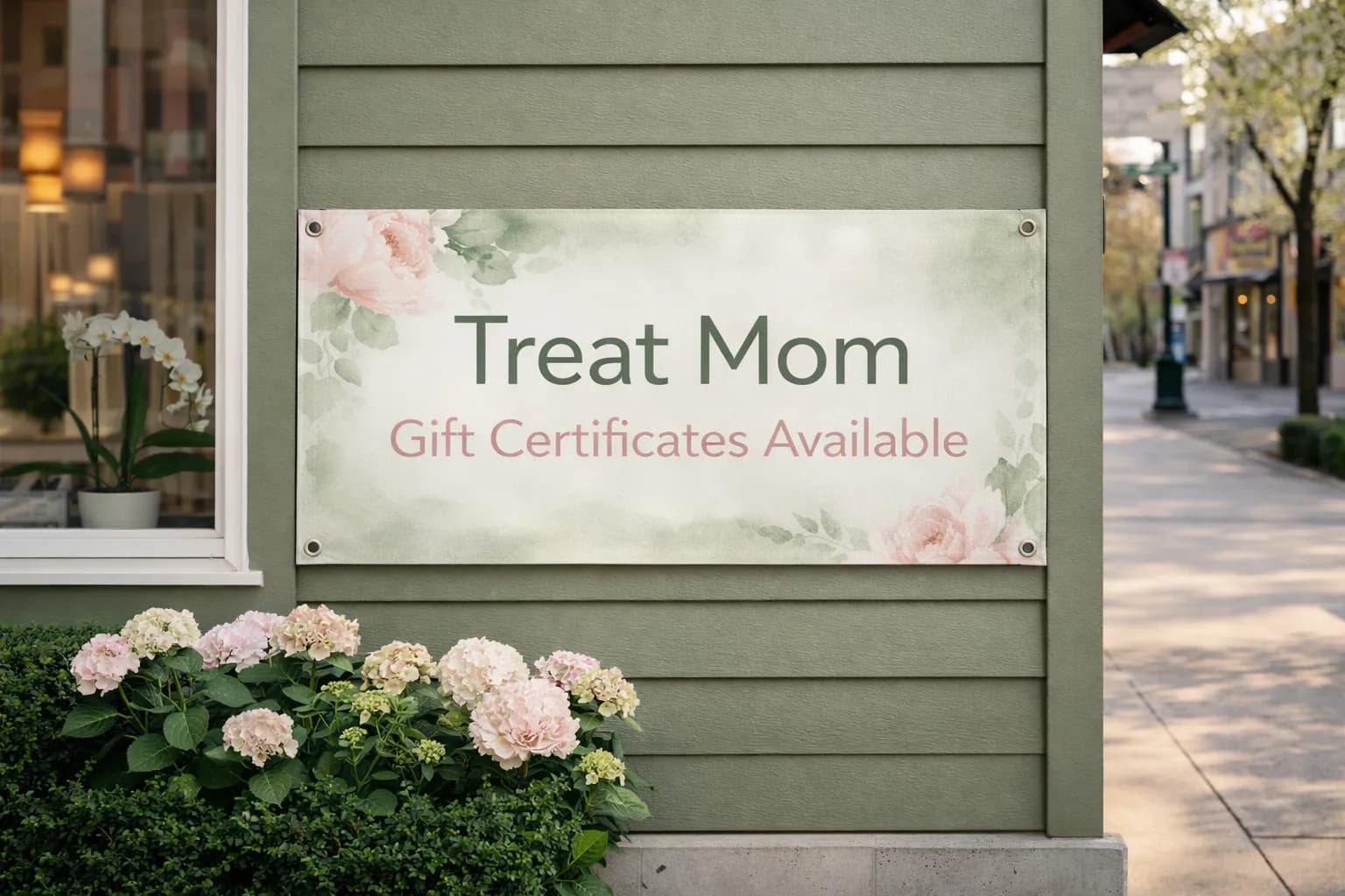 Mother's Day spa and wellness promotion banner — True Color Display Printing, Saskatoon SK
