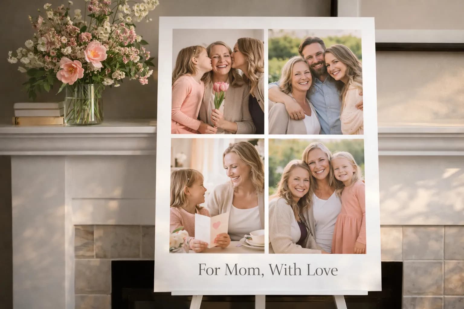 Family photo collage print for Mother's Day in Saskatoon — True Color Display Printing