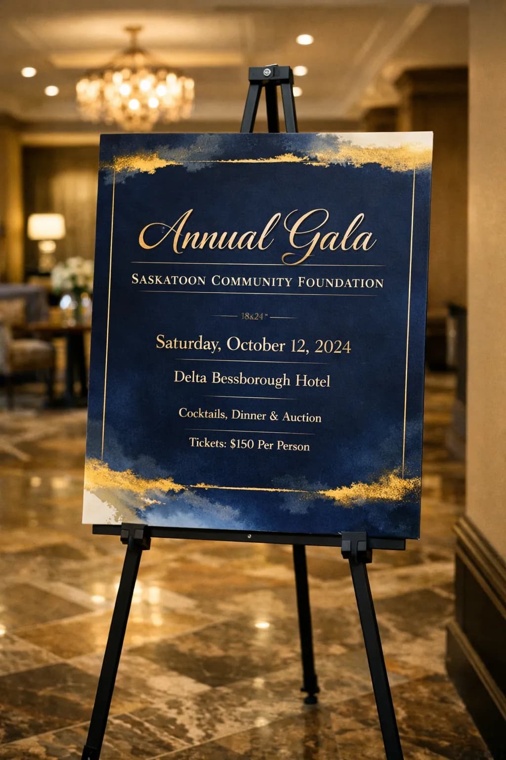 Fundraiser gala event poster for Saskatoon non-profit — True Color Display Printing, Saskatoon SK