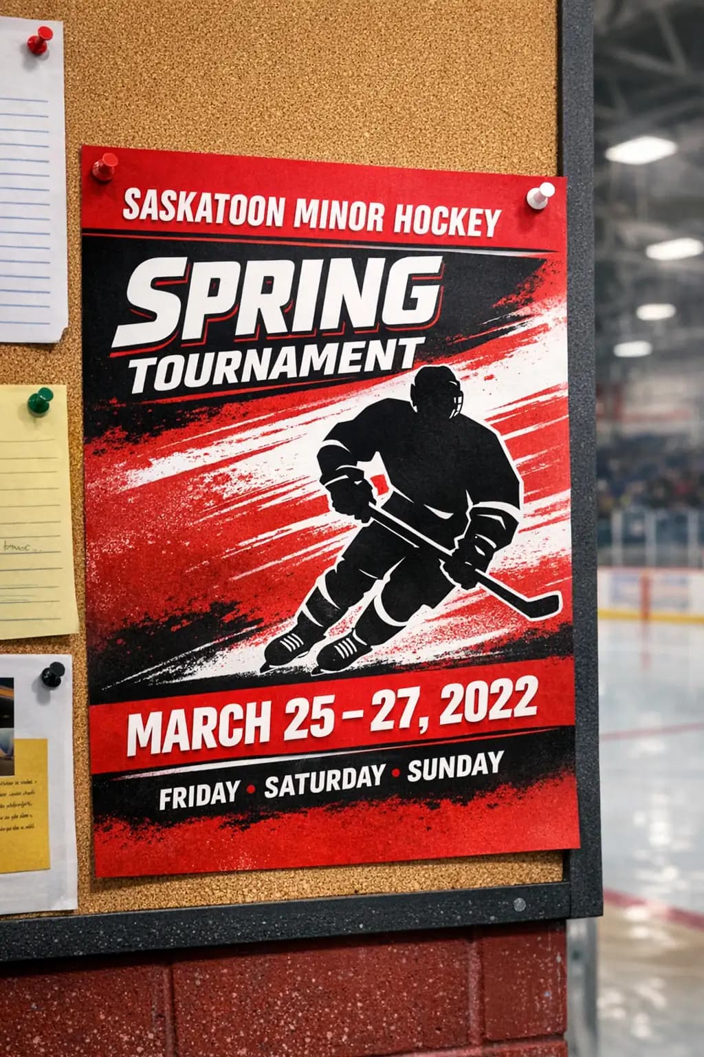 Sports tournament poster for Saskatoon school or recreation league — True Color Display Printing, Saskatoon SK