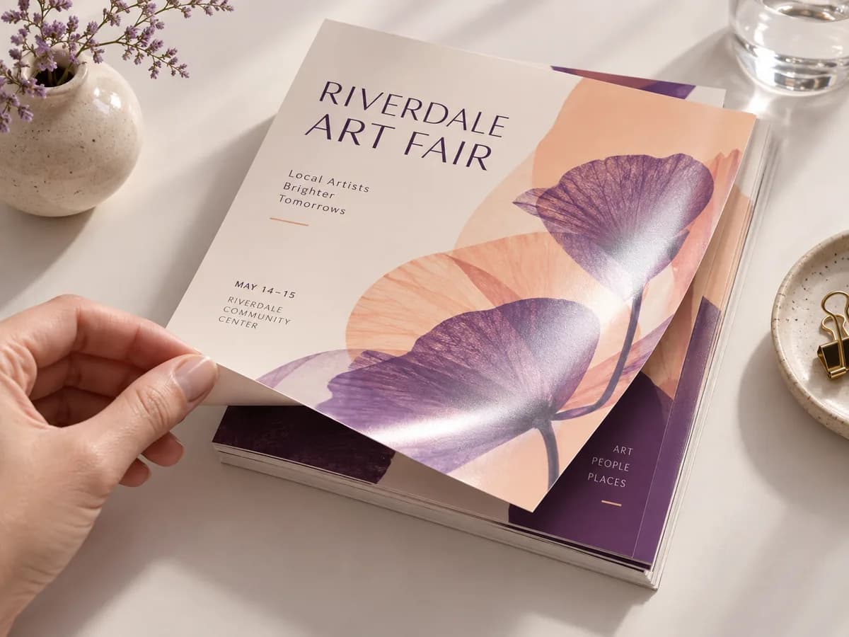 Illustrative Lifted corner and thin gloss paper edge with controlled highlight