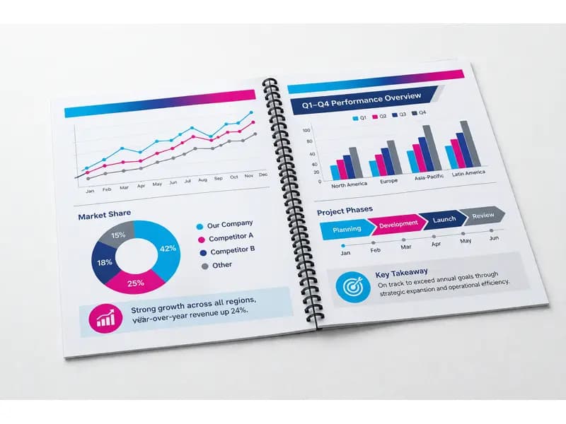coil booklet open spread detail