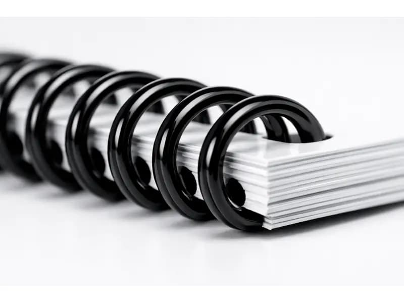 coil booklet spiral closeup