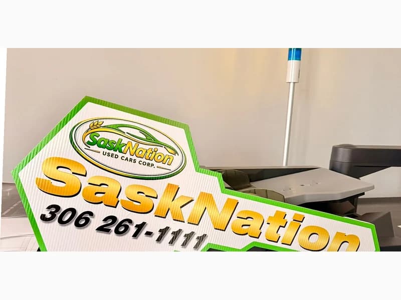 Custom-Shape Signs — coroplast diecut sasknation key