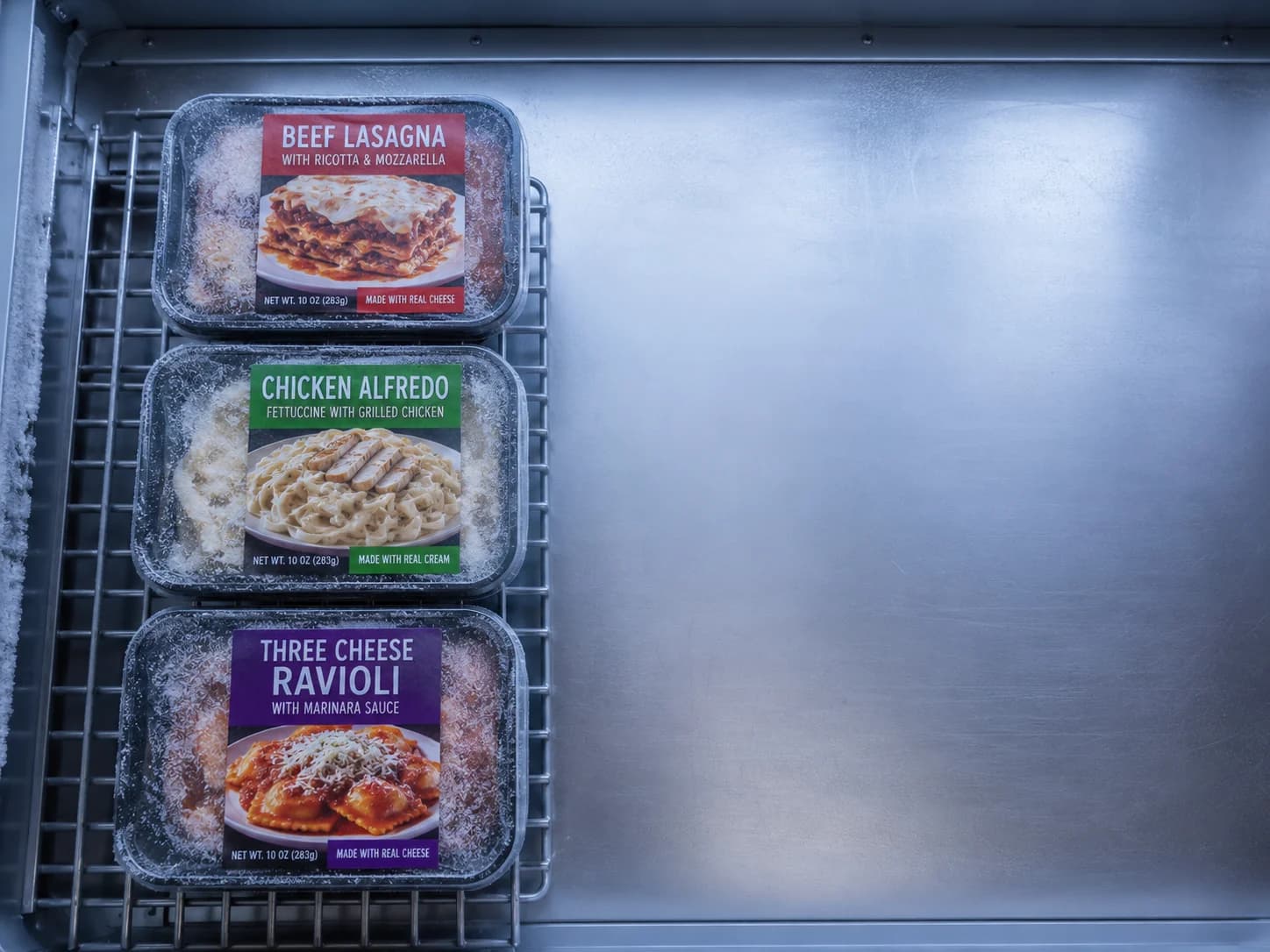 freezer labels frozen stack