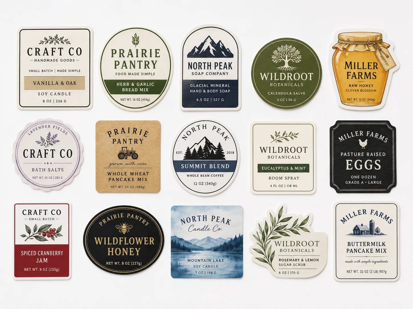product labels variety pack