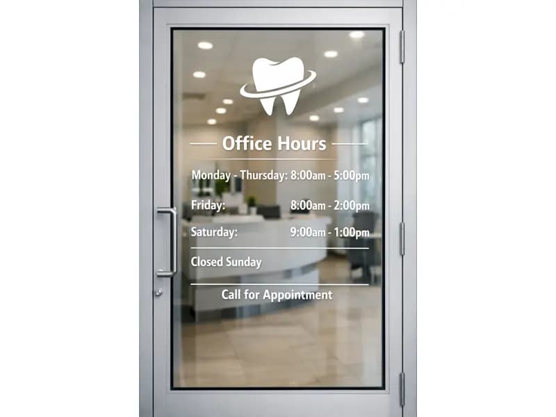 window decal dental office