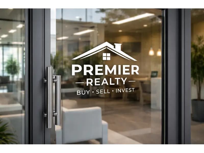 window decal realty office