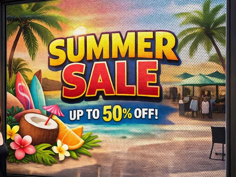 Perforated Window Vinyl — True Color Display Printing Saskatoon