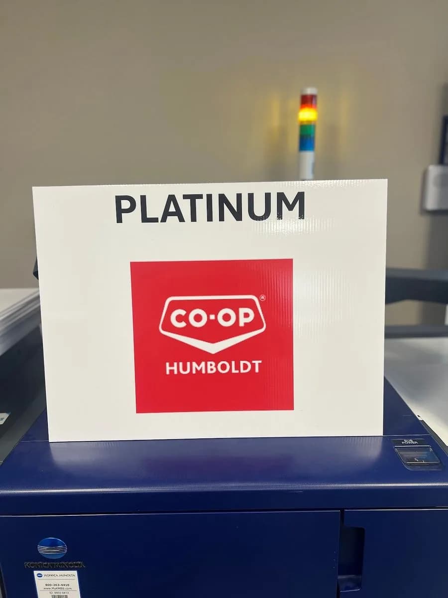 Co-op Humboldt platinum sponsor ACP sign printed by True Color Saskatoon