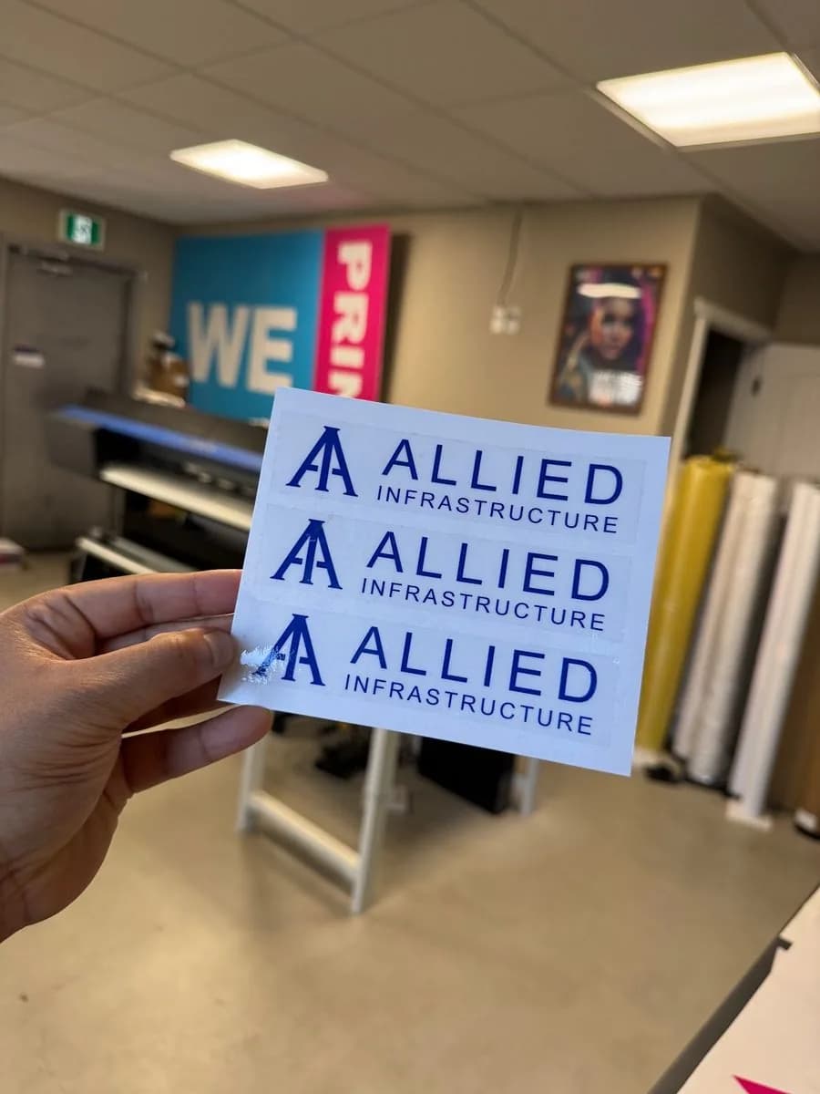 Allied Infrastructure business cards printed in Saskatoon by True Color