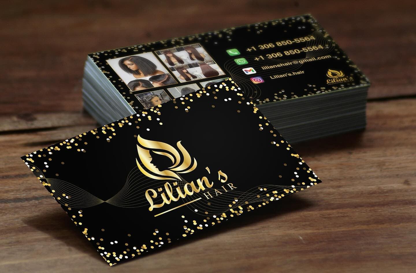 Business Cards — Lilian's Hair Studio — True Color Display Printing Saskatoon