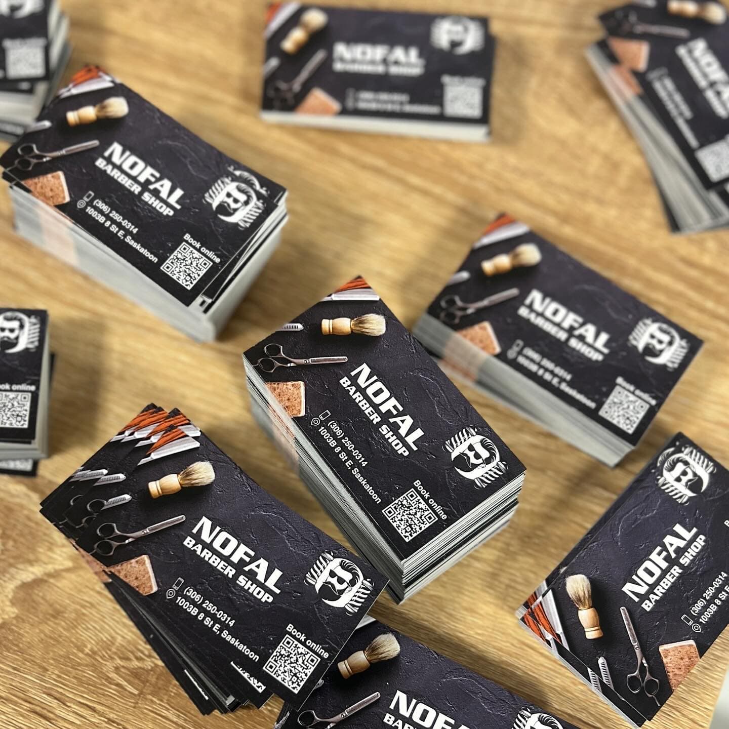 Business Cards — Nofal Barber Shop — True Color Display Printing Saskatoon