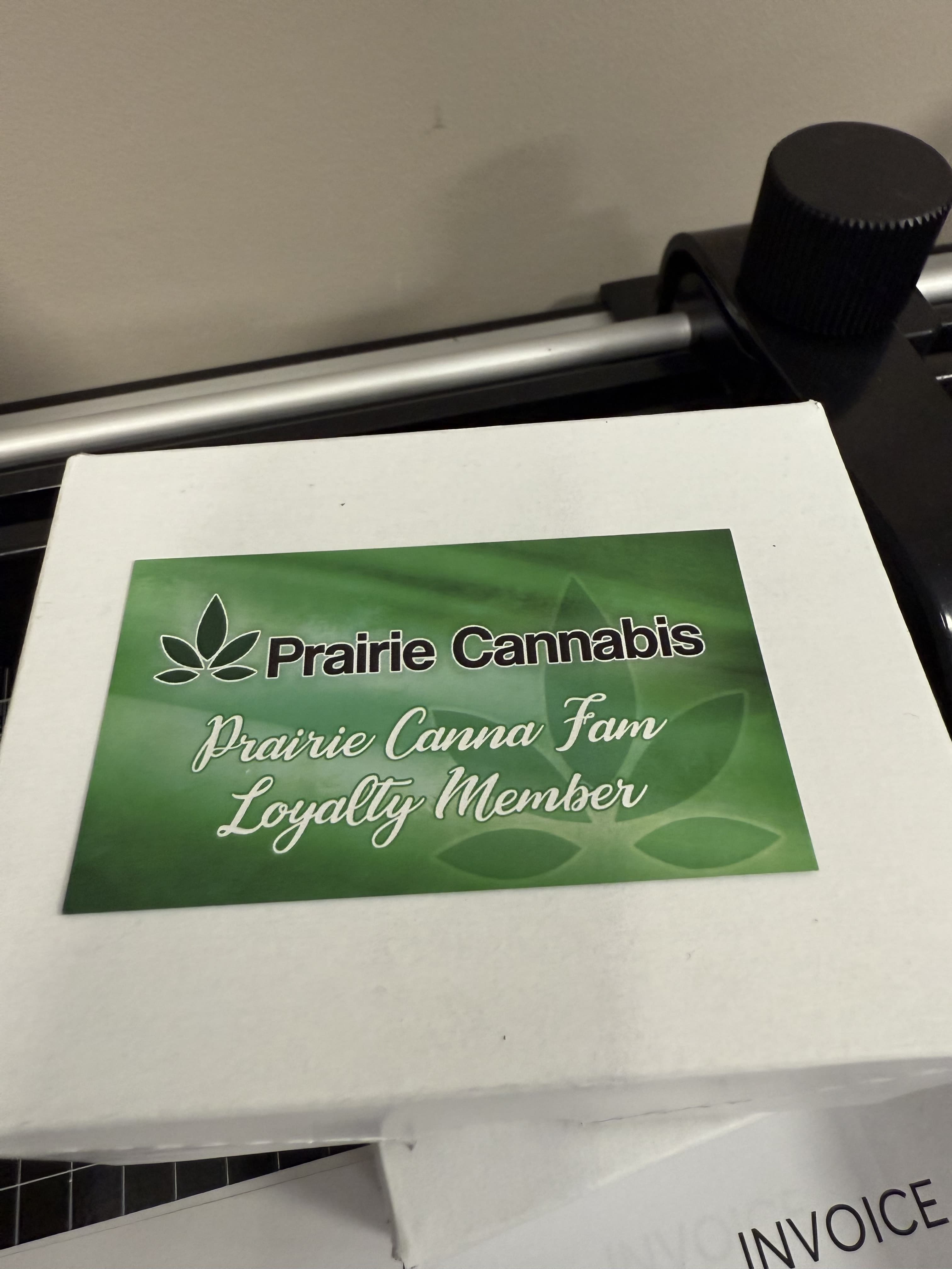Loyalty Card — Prairie Cannabis — True Color Display Printing Saskatoon