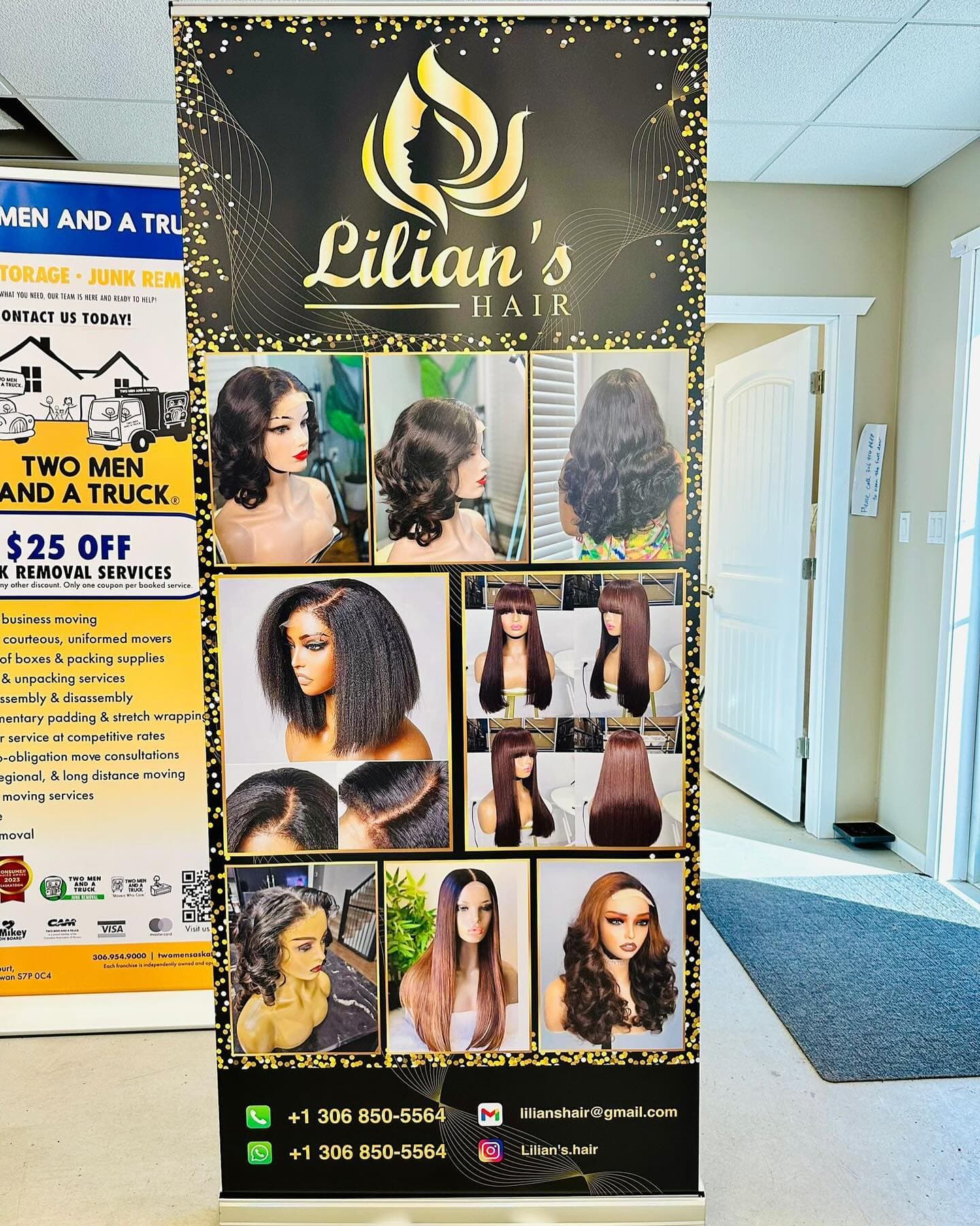 Retractable Banner — Lilian's Hair Studio — True Color Display Printing Saskatoon
