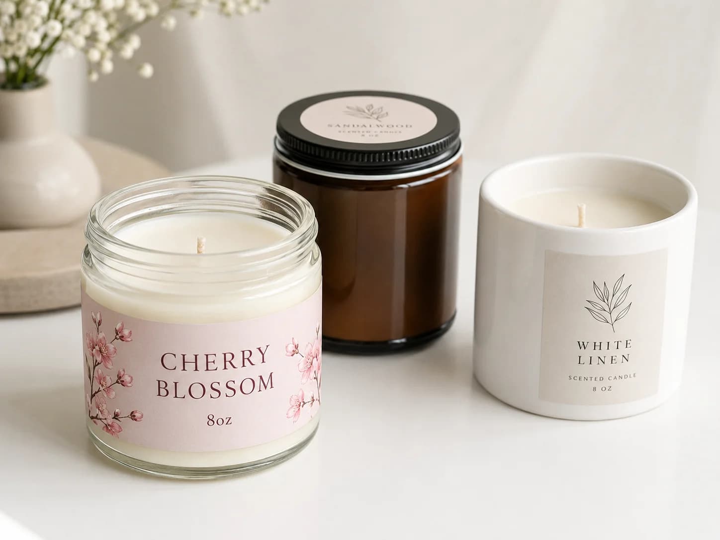 Candle & Jar Labels printed in Saskatoon — True Color Display Printing