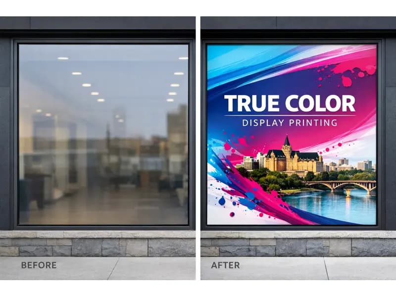 Window Decals printed in Saskatoon — True Color Display Printing